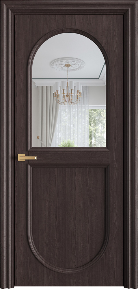 Сучасні дерев`яні міжкімнатні двері RIMINI | Арочні зі склом