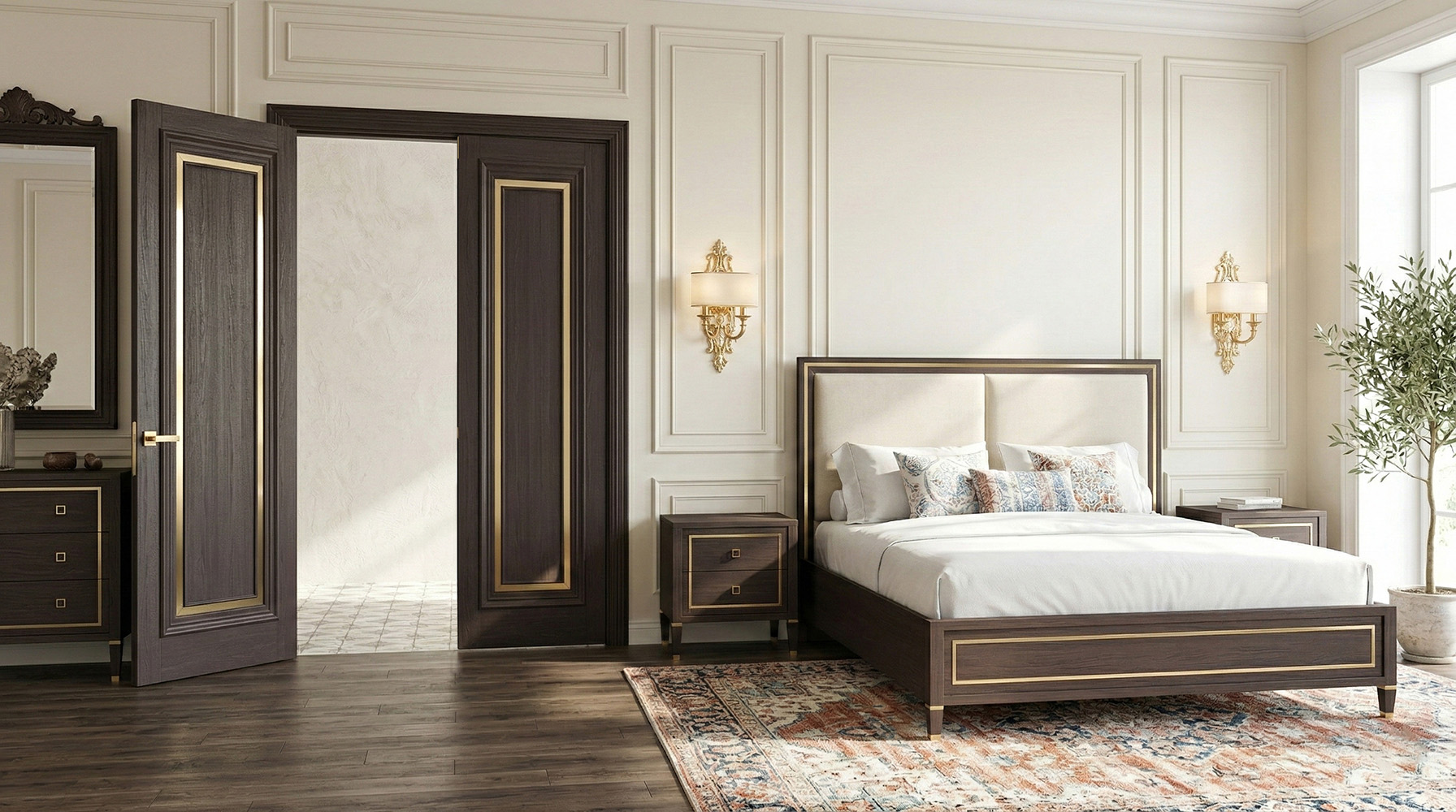 Міжкімнатні подвійні дерев яні двері Sicilia New Classic Wood