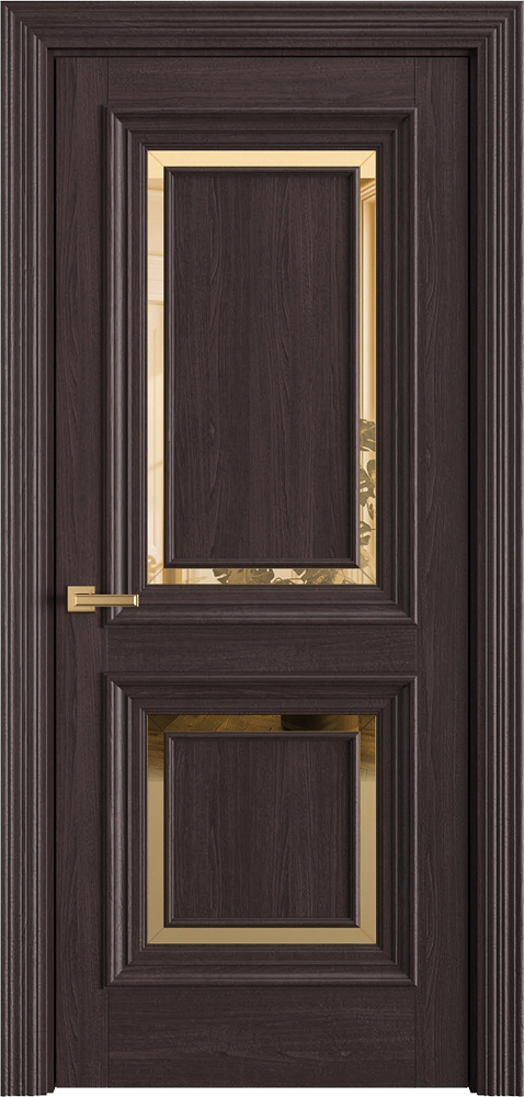 Міжкімнатні двері з дерева Sicilia New Classic Wood з золотою вставкою