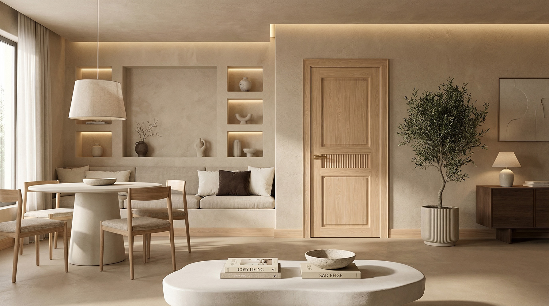 Двері міжкімнатні дерев'яні NOVARA New Classic Wood стиль Japandi