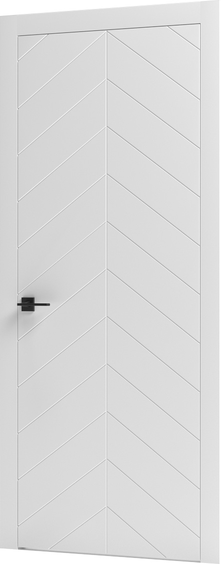 Двері міжкімнатні з коробкою білі фарбовані Unity Light CON 7