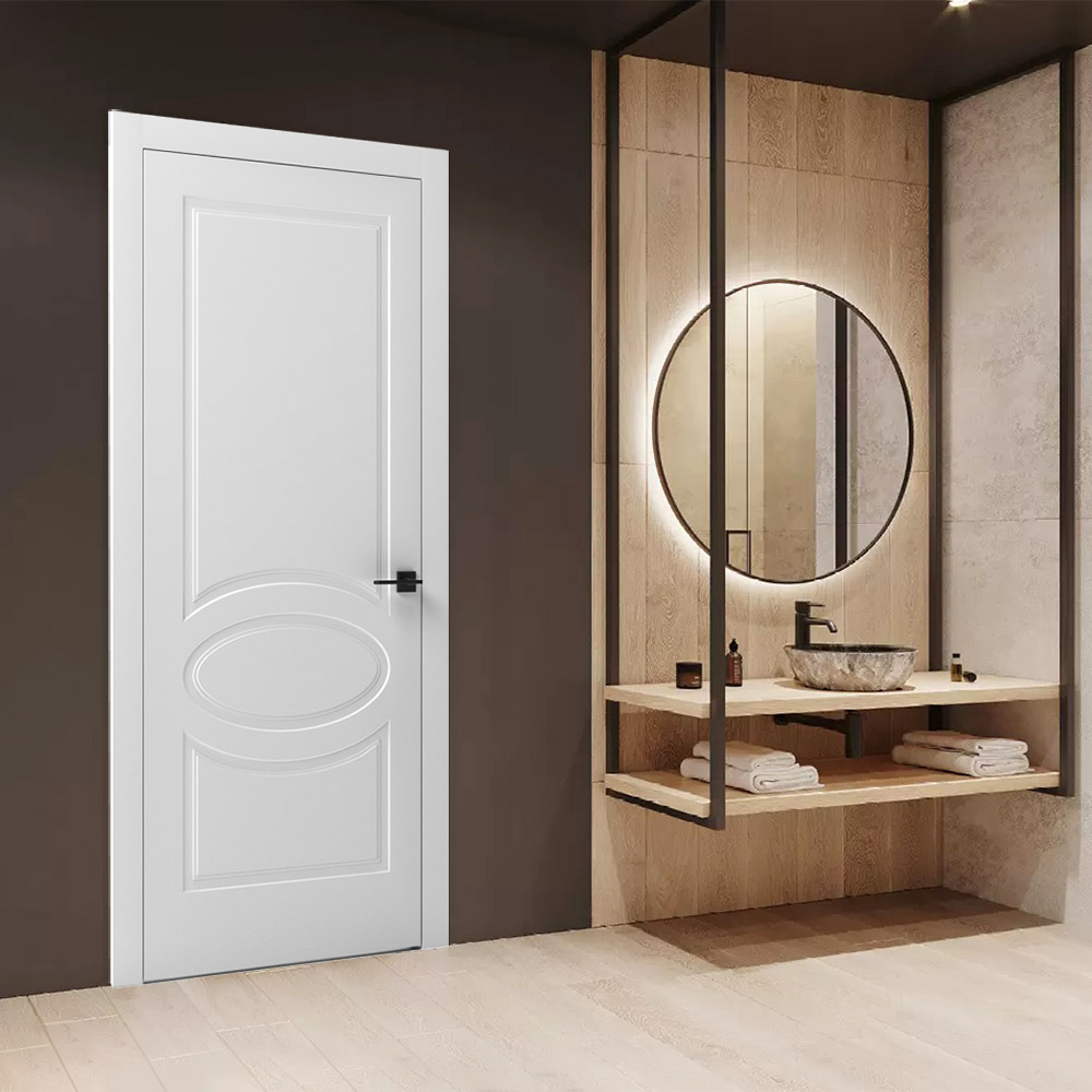 Двері міжкімнатні з коробкою білі фарбовані Unity Light NC 7.3