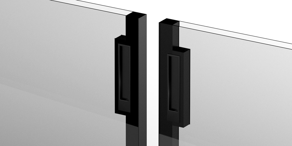 Розсувні двері AluDoors Clear - двері з двома стеклами.