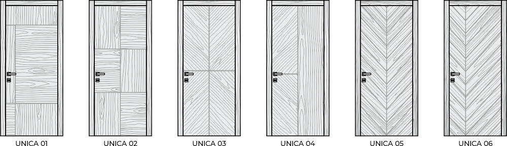 Шпонированные двери Contemporary Unica Wood в современном стиле