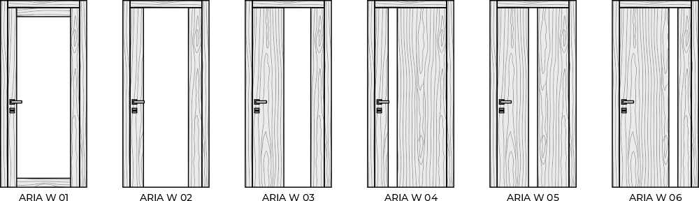 Шпонированные двери Contemporary Aria Wood в современном стиле