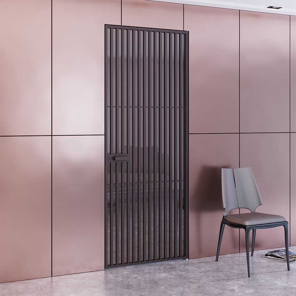 AluDoors VERTI swing doors with hidden installation